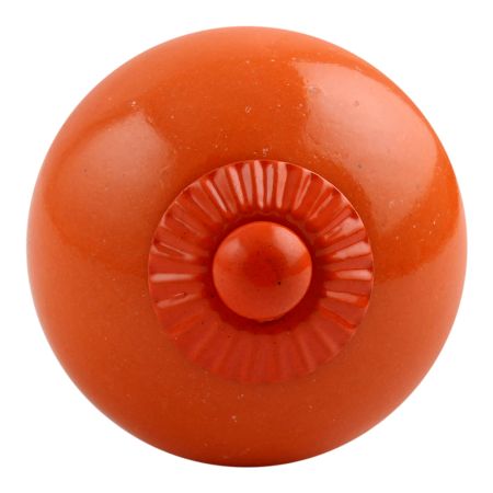 Solid Orange Ceramic Knob Orange Fitting